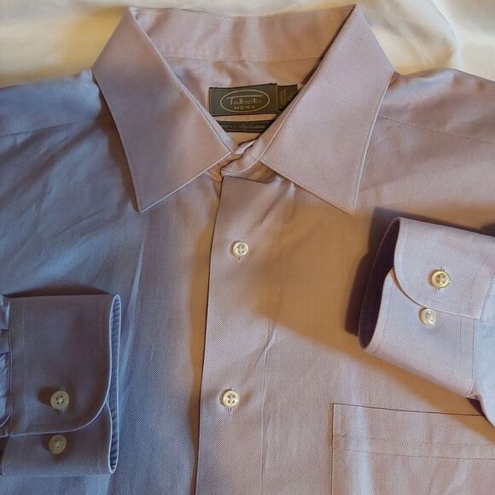 Talbots Men's Dress Shirt Long Sleeve Regular-Fit Orchid Size 17‎ 32/33